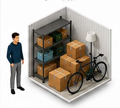 Lagerbox S mit 3 bis 4 Quadratmetern