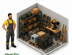 Lagerbox XL mit 12 bis 15 Quadratmetern