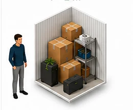 Lagerbox XS mit 1 bis 2 Quadratmetern